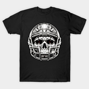 Touchdown Terror: Skeletal Warrior T-Shirt